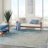image:imageNourison Home Passion CharcoalIvory 110 x 210 AreaRug Modern Abstract EasyCleaning Non Shedding Bed Room Living Room Dining Room Kitchen 2 x 3Navy Light Blue