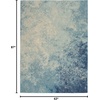 image:imageNourison Home Passion CharcoalIvory 110 x 210 AreaRug Modern Abstract EasyCleaning Non Shedding Bed Room Living Room Dining Room Kitchen 2 x 3Navy Light Blue