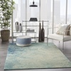 image:imageNourison Home Passion CharcoalIvory 110 x 210 AreaRug Modern Abstract EasyCleaning Non Shedding Bed Room Living Room Dining Room Kitchen 2 x 3Navy Light Blue