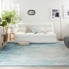 image:imageNourison Home Passion CharcoalIvory 110 x 210 AreaRug Modern Abstract EasyCleaning Non Shedding Bed Room Living Room Dining Room Kitchen 2 x 3Navy Light Blue