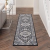 image:imageNourison Home Passion Ivory Grey 110 x 210 Area Rug  Easy Clean Non Shedding Bed Room Living Room Dining Room Kitchen 2 x 3Black Ivory