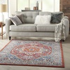 image:imageNourison Home Passion Ivory Grey 110 x 210 Area Rug  Easy Clean Non Shedding Bed Room Living Room Dining Room Kitchen 2 x 3Red Multi Colored