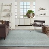 image:imageNourison Home Positano Charcoal Ivory 5 x 7 Area Rug  Easy Clean Non Shedding Bed Room Living Room Dining Room Kitchen 5 x 7Aqua Ivory