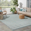 image:imageNourison Home Positano Charcoal Ivory 5 x 7 Area Rug  Easy Clean Non Shedding Bed Room Living Room Dining Room Kitchen 5 x 7Aqua Ivory