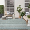 image:imageNourison Home Positano Charcoal Ivory 5 x 7 Area Rug  Easy Clean Non Shedding Bed Room Living Room Dining Room Kitchen 5 x 7Aqua Ivory