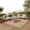 image:imageNourison Home Positano Charcoal Ivory 5 x 7 Area Rug  Easy Clean Non Shedding Bed Room Living Room Dining Room Kitchen 5 x 7Beige Ivory