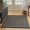 image:imageNourison Home Positano Charcoal Ivory 5 x 7 Area Rug  Easy Clean Non Shedding Bed Room Living Room Dining Room Kitchen 5 x 7Black Ivory