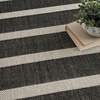 image:imageNourison Home Positano Charcoal Ivory 5 x 7 Area Rug  Easy Clean Non Shedding Bed Room Living Room Dining Room Kitchen 5 x 7Black Ivory
