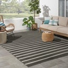 image:imageNourison Home Positano Charcoal Ivory 5 x 7 Area Rug  Easy Clean Non Shedding Bed Room Living Room Dining Room Kitchen 5 x 7Black Ivory