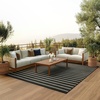 image:imageNourison Home Positano Charcoal Ivory 5 x 7 Area Rug  Easy Clean Non Shedding Bed Room Living Room Dining Room Kitchen 5 x 7Black Ivory