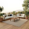 image:imageNourison Home Positano Charcoal Ivory 5 x 7 Area Rug  Easy Clean Non Shedding Bed Room Living Room Dining Room Kitchen 5 x 7Jute Ivory