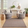 image:imageNourison Home Positano Charcoal Ivory 5 x 7 Area Rug  Easy Clean Non Shedding Bed Room Living Room Dining Room Kitchen 5 x 7Natural Ivory