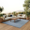 image:imageNourison Home Positano Charcoal Ivory 5 x 7 Area Rug  Easy Clean Non Shedding Bed Room Living Room Dining Room Kitchen 5 x 7Navy Ivory
