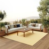 image:imageNourison Home Positano Charcoal Ivory 5 x 7 Area Rug  Easy Clean Non Shedding Bed Room Living Room Dining Room Kitchen 5 x 7Yellow Ivory