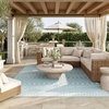 image:imageNourison Home Positano Jute 5 x 7 Area Rug  Easy Clean Non Shedding Bed Room Living Room Dining Room Kitchen 5 x 7Aqua