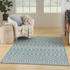 image:imageNourison Home Positano Jute 5 x 7 Area Rug  Easy Clean Non Shedding Bed Room Living Room Dining Room Kitchen 5 x 7Aqua