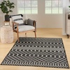 image:imageNourison Home Positano Jute 5 x 7 Area Rug  Easy Clean Non Shedding Bed Room Living Room Dining Room Kitchen 5 x 7Black