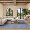 image:imageNourison Home Positano Jute 5 x 7 Area Rug  Easy Clean Non Shedding Bed Room Living Room Dining Room Kitchen 5 x 7Navy Blue