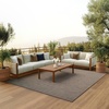 image:imageNourison Home Positano Light Grey 3 x 5 Area Rug  Easy Clean Non Shedding Bed Room Living Room Dining Room Kitchen 3 x 5Natural