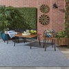 image:imageNourison Home Positano Light Grey 3 x 5 Area Rug  Easy Clean Non Shedding Bed Room Living Room Dining Room Kitchen 3 x 5Navy Blue