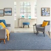 image:imageNourison Home Positano Light Grey 3 x 5 Area Rug  Easy Clean Non Shedding Bed Room Living Room Dining Room Kitchen 3 x 5Navy Blue