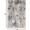 image:imageNourison Home Rustic Textures Beige Grey 53 x 73 Area Rug  Easy Clean Non Shedding Bed Room Living Room Dining Room Kitchen 5 x 7BlueIvory