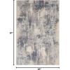image:imageNourison Home Rustic Textures Beige Grey 53 x 73 Area Rug  Easy Clean Non Shedding Bed Room Living Room Dining Room Kitchen 5 x 7BlueIvory