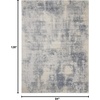 image:imageNourison Home Rustic Textures Beige Grey 53 x 73 Area Rug  Easy Clean Non Shedding Bed Room Living Room Dining Room Kitchen 5 x 7BlueIvory