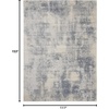 image:imageNourison Home Rustic Textures Beige Grey 53 x 73 Area Rug  Easy Clean Non Shedding Bed Room Living Room Dining Room Kitchen 5 x 7BlueIvory