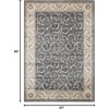 image:imageNourison Home Somerset Ivory 2 x 29 Area Rug  Easy Clean Non Shedding Bed Room Living Room Dining Room Kitchen 2 x 3Charcoal