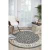 image:imageNourison Home Somerset Ivory 2 x 29 Area Rug  Easy Clean Non Shedding Bed Room Living Room Dining Room Kitchen 2 x 3Charcoal
