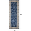 image:imageNourison Home Somerset Ivory 2 x 29 Area Rug  Easy Clean Non Shedding Bed Room Living Room Dining Room Kitchen 2 x 3Navy