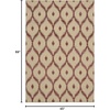 image:imageNourison Home Spectrum Bgbur Rectangle Area Rug 3Feet 9Inches by 5Feet 9Inches 39 x 59BeigeBurgundy