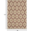 image:imageNourison Home Spectrum Bgbur Rectangle Area Rug 3Feet 9Inches by 5Feet 9Inches 39 x 59BeigeBurgundy