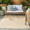 image:imageNourison Home Tulum Brown 3 x 5 Area Rug  Easy Clean Non Shedding Bed Room Living Room Dining Room Kitchen 3 x 5Cream