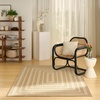 image:imageNourison Home Tulum Brown 3 x 5 Area Rug  Easy Clean Non Shedding Bed Room Living Room Dining Room Kitchen 3 x 5Taupe Ivory
