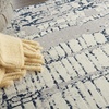 image:imageNourison Home Twilight Artistic IvoryNavy 2 x 3 Area Rug Easy Cleaning Non Shedding Bed Room Living Room Dining Room Kitchen 2x3IvoryNavy