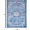 image:imageNourison Home Washables Pink 3 x 5 Area Rug  Easy Clean Non Shedding Bed Room Living Room Dining Room Kitchen 3 x 5Blue