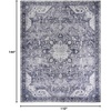 image:imageNourison Home Washables Pink 3 x 5 Area Rug  Easy Clean Non Shedding Bed Room Living Room Dining Room Kitchen 3 x 5Charcoal Grey
