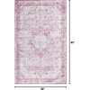 image:imageNourison Home Washables Pink 3 x 5 Area Rug  Easy Clean Non Shedding Bed Room Living Room Dining Room Kitchen 3 x 5Pink
