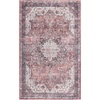 image:imageNourison Home Washables Pink 3 x 5 Area Rug  Easy Clean Non Shedding Bed Room Living Room Dining Room Kitchen 3 x 5Red
