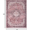 image:imageNourison Home Washables Pink 3 x 5 Area Rug  Easy Clean Non Shedding Bed Room Living Room Dining Room Kitchen 3 x 5Red