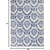 image:imageNourison Home Whimsicle Blue 3 x 5 Area Rug  Easy Clean Non Shedding Bed Room Living Room Dining Room Kitchen 3 x 5IvoryNavy