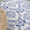 image:imageNourison Home Whimsicle Blue 3 x 5 Area Rug  Easy Clean Non Shedding Bed Room Living Room Dining Room Kitchen 3 x 5IvoryNavy