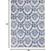 image:imageNourison Home Whimsicle Blue 3 x 5 Area Rug  Easy Clean Non Shedding Bed Room Living Room Dining Room Kitchen 3 x 5IvoryNavy