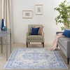 image:imageNourison Home Whimsicle Ivory Blue 3 x 5 Area Rug  Easy Clean Non Shedding Bed Room Living Room Dining Room Kitchen 3 x 5Grey Blue