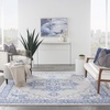 image:imageNourison Home Whimsicle Ivory Blue 3 x 5 Area Rug  Easy Clean Non Shedding Bed Room Living Room Dining Room Kitchen 3 x 5Grey Blue