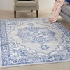 image:imageNourison Home Whimsicle Ivory Blue 3 x 5 Area Rug  Easy Clean Non Shedding Bed Room Living Room Dining Room Kitchen 3 x 5Grey Blue
