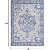 image:imageNourison Home Whimsicle Ivory Blue 3 x 5 Area Rug  Easy Clean Non Shedding Bed Room Living Room Dining Room Kitchen 3 x 5Grey Blue