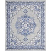 image:imageNourison Home Whimsicle Ivory Blue 3 x 5 Area Rug  Easy Clean Non Shedding Bed Room Living Room Dining Room Kitchen 3 x 5Grey Blue
